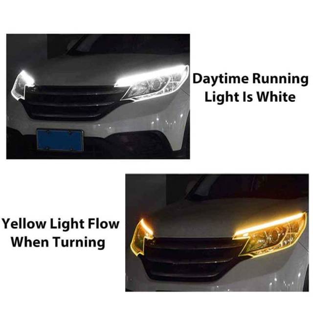  EURS Car LED DRL Daytime Running Light Strip Waterproof 60cm 